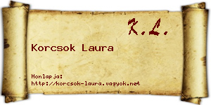 Korcsok Laura névjegykártya
